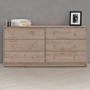 Maiton Wooden Chest Of 6 Drawers In Jackson Hickory Oak