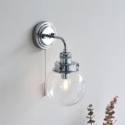 Cheswick Clear Glass Shade Wall Light In Chrome