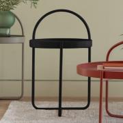 Marbury Round Metal Side Table In Black