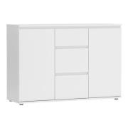 Naira Wooden Sideboard In White With 2 Doors 3 Drawers