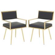 Azaltro Black Leather Effect Dining Chairs In A Pair