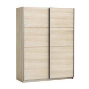 Rossett Wooden Wardrobe Large In Shannon Oak And Linen