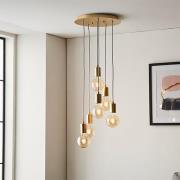 Skikda 6 Lights Ceiling Pendant Light In Brushed Brass