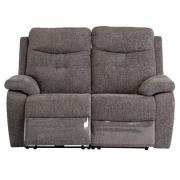 Sotra Fabric Electric Recliner 2 Seater Sofa In Graphite