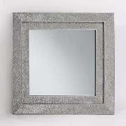 Amber Decorative Wall Mirror Square In Mosaic Silver Frame