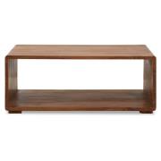 Saki Rectangular Wooden Coffee Table In Brown