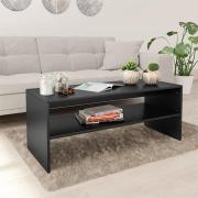 Peleg Rectangular Wooden Coffee Table In Black