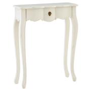 Luria Wooden Console Table With 1 Drawer In White