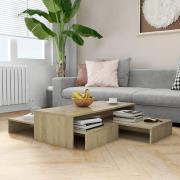 Urania Wooden Nesting Coffee Table Set In Sonoma Oak