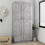 Inara Wooden Wardrobe With 2 Doors In Concrete Effect