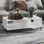 Danya Rectangular High Gloss Coffee Table In White