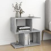 Dimitar Wooden Bedside Cabinet In Concrete Effect