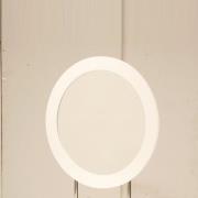 Laura Wall Mirror Round In White Frame