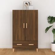 Makula Wooden Highboard With 2 Doors 1 Drawer In Brown Oak