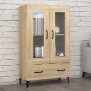 Taszi Wooden Highboard With 2 Doors 1 Drawers In Sonoma Oak