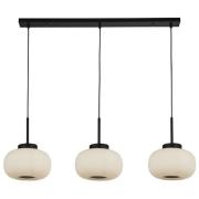 Lumina Glass 3 Lights Bar Pendant Light In White And Black