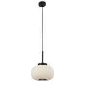 Lumina Glass 1 Light Pendant Light In White And Black