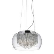 Curva 4 Lights Glass Ceiling Pendant Light In Chrome