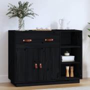 Reinier Pinewood Sideboard With 2 Doors 1 Drawer In Black