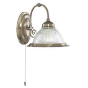 American 1 Light Wall Light In Antique Brass