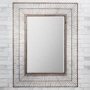 Bamford Wall Mirror Rectangular In Metal Gold Champagne