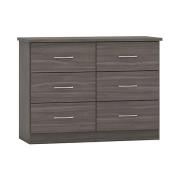 Mack Wooden Chest Of 6 Drawers In Black