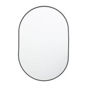 Yareli Small Oval Wall Mirror In Black Frame