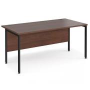 Melor 1600mm H-Frame Computer Desk In Walnut And Black