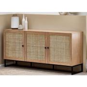 Pabla Wooden Sideboard With 3 Doors In Oak