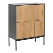 Salvo Wooden Sideboard With 4 Doors In Matt Wild Oak