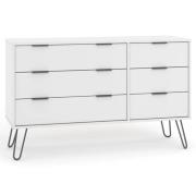 Avoch Wooden Chest Of Drawers In White With 6 Drawers