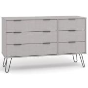 Avoch Wooden Chest Of 6 Drawers In Grey