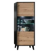 Aliso Wooden Display Cabinet In Artisan Oak With LED