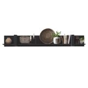 North Wooden Wall Shelf Large In Matt Black