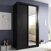 Aliso Wardrobe With 2 Sliding Doors In Matt Black