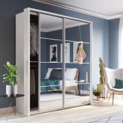 Allen Medium Wardrobe With 2 Sliding Doors In Matt White