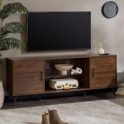 Bowie Wooden TV Stand Mid Century In Dark Walnut