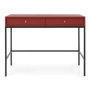 Malibu Wooden Computer Desk With 2 Drawers In Red