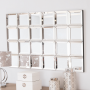 Vestal Window Pane Design Wall Mirror In 3D Frame