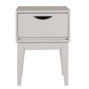 Lanus Wooden Bedside Cabinet With 1 Drawer In Taupe