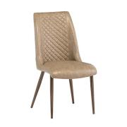 Aalya Faux Leather Dining Chair In Taupe