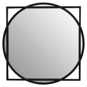 Mainz Square Wall Mirror With Black Metal Frame