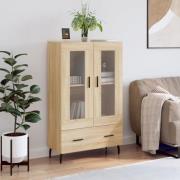 Derby Display Cabinet With 2 Doors 1 Drawer In Sonoma Oak