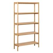 Barstow Wooden Bookcase With 4 Shelves In Oak