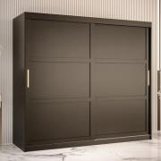 Rieti I Wooden Wardrobe 2 Sliding Doors 200cm In Black