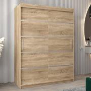 Vevey I Wooden Wardrobe 2 Sliding Doors 150cm In Sonoma Oak