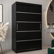 Vevey I Wooden Wardrobe 2 Sliding Doors 120cm In Black