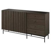 Prato Wooden Sideboard 2 Doors 4 Drawers In Portland Ash