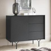 Reno Wooden Sideboard Small With 1 Door 3 Drawers In Graphite