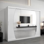 Eden Mirrored Wardrobe 3 Sliding Doors 250cm In White